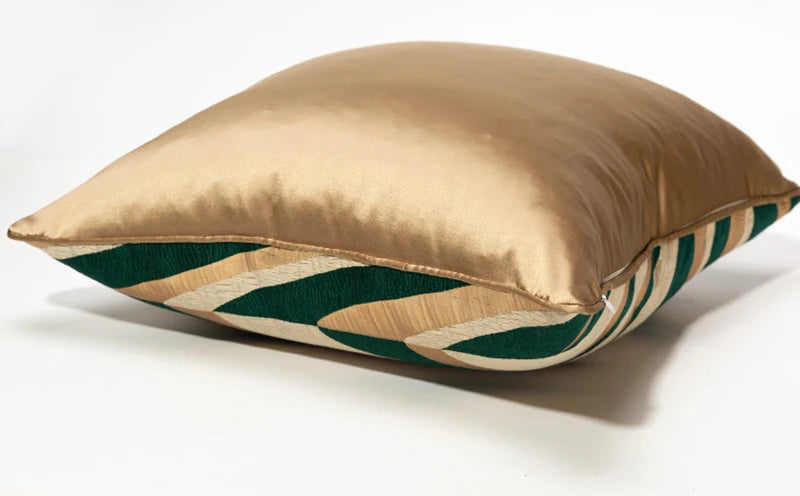 Golden Green Hug Cushion Cover