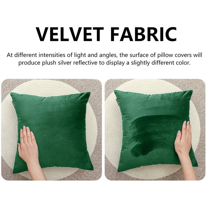 Velvet  Embroidered Cushion Cover