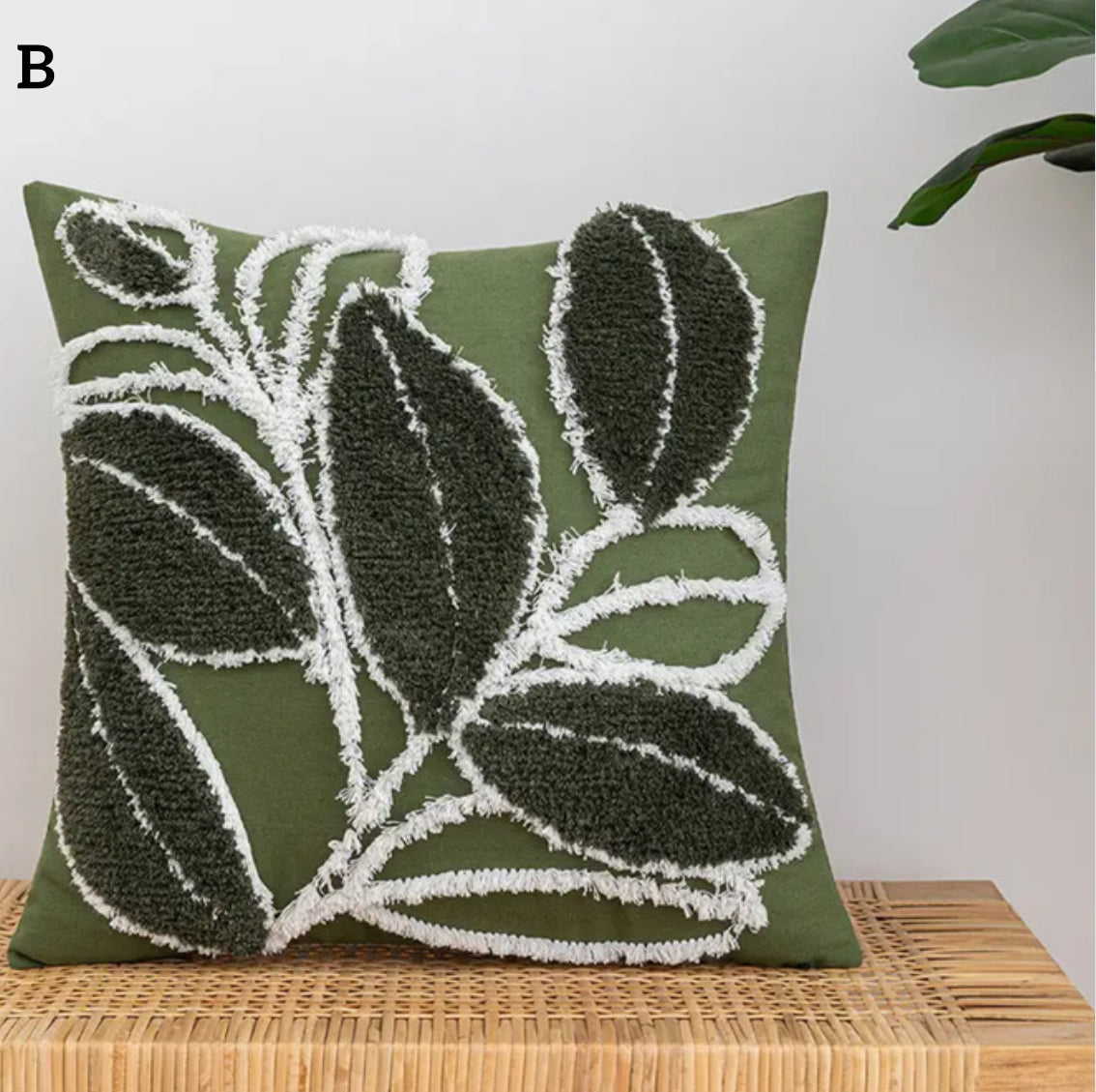 Modern Green Throw Pillow Cover