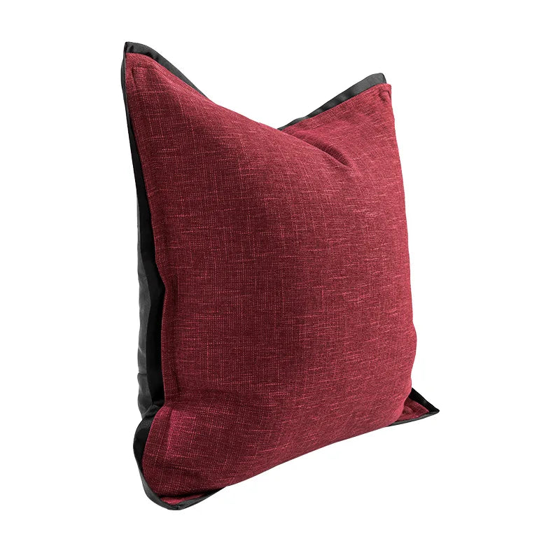 Modern Strie Red Grey Cushion Cover