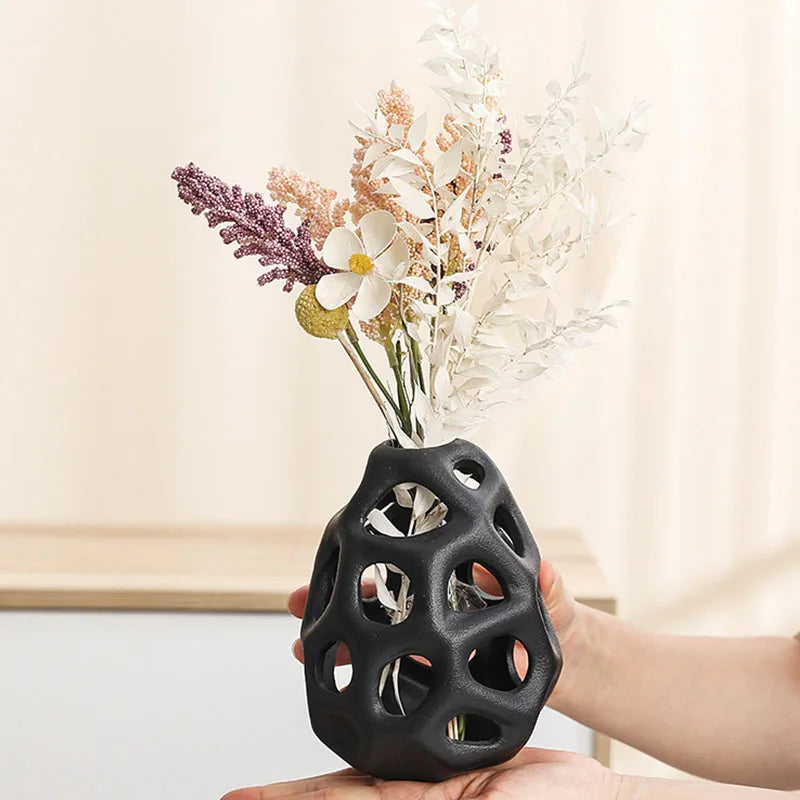 Hollow Out Ceramic Vase