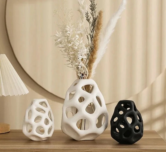 Hollow Out Ceramic Vase