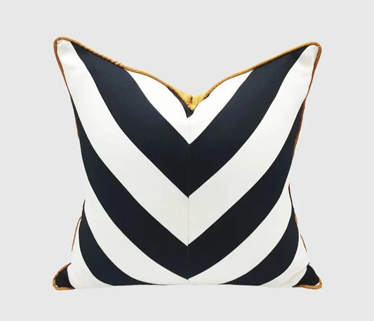 Black & White Stripes Decorative Cushion Cover