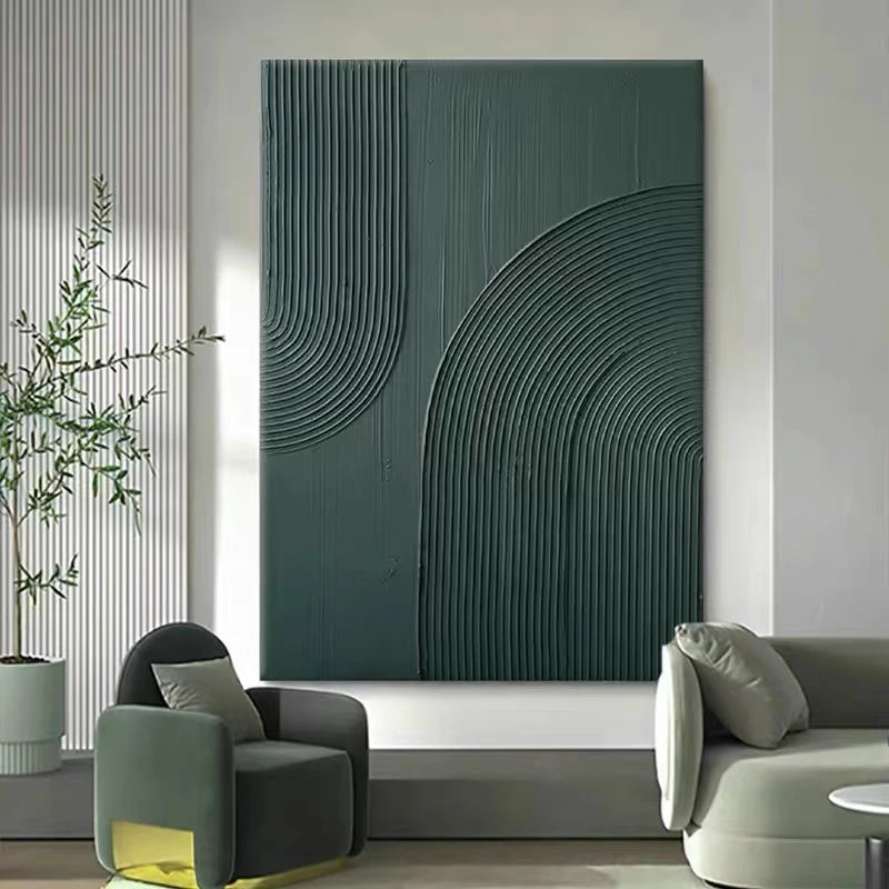 Gray Abstract Modern Oil Painting On Canvas