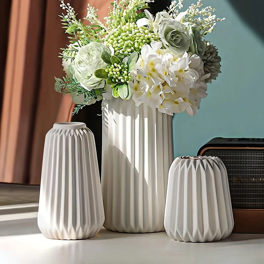 Vertical Stripe Nordic Ceramic Vase