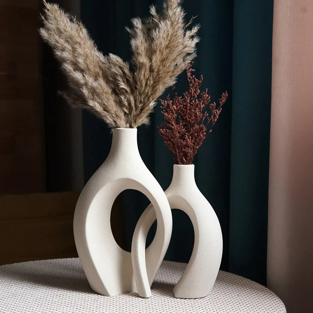 Nordic Tabletop Ceramic Vase Set