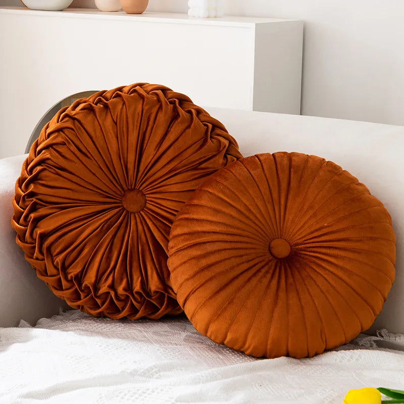 Pumpkin Round Throw Pillow