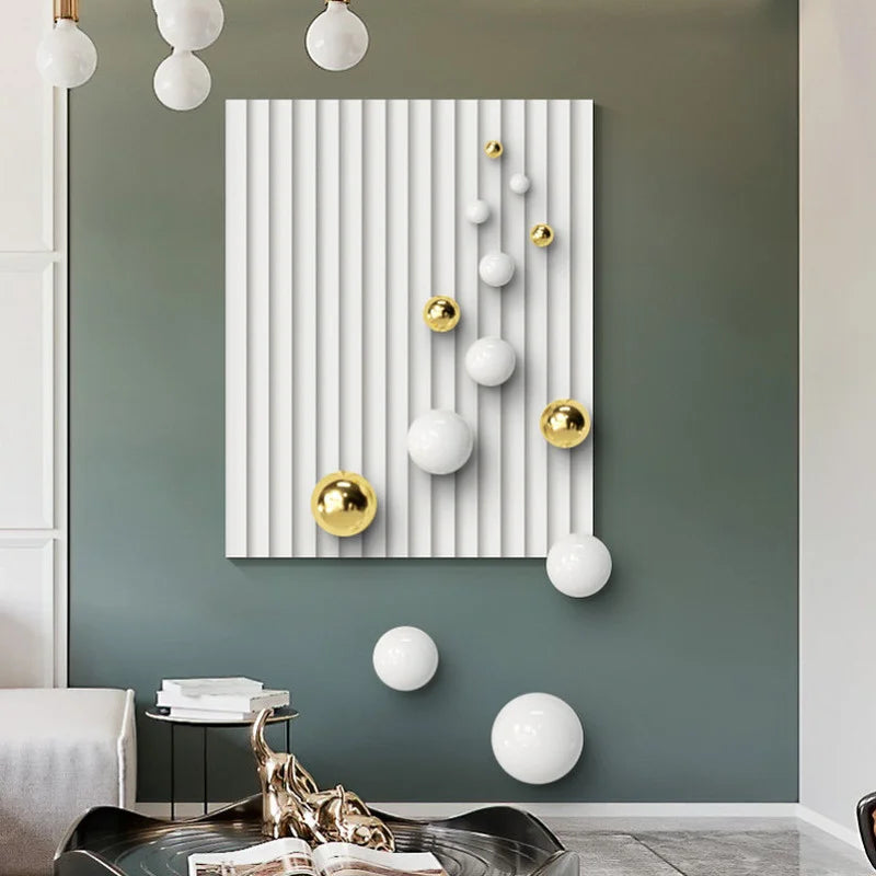 Modern 3D Three-Dimensional Metal Wall Mural