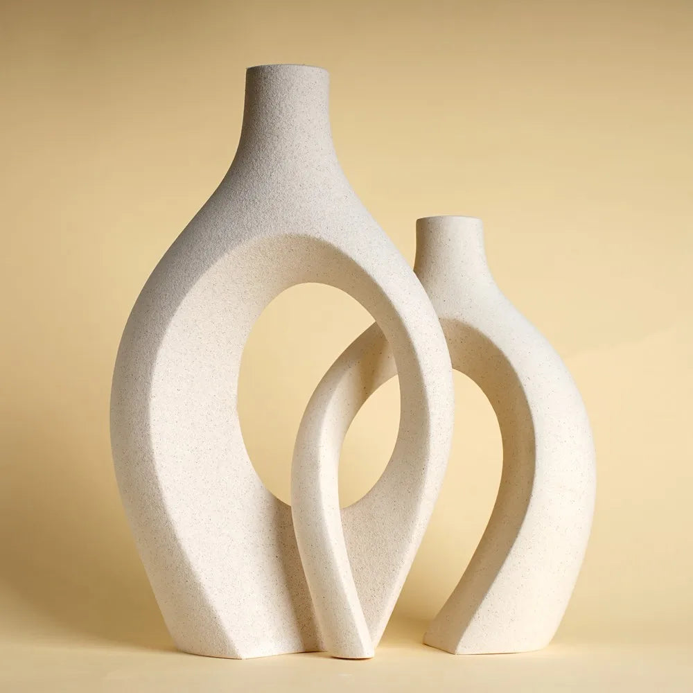 Nordic Tabletop Ceramic Vase Set